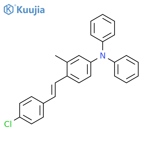Benzenamine, 4-[2-(4-chlorophenyl)ethenyl]-3-methyl-N,N-diphenyl- structure