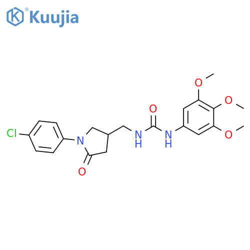 3-{1-(4-chlorophenyl)-5-oxopyrrolidin-3-ylmethyl}-1-(3,4,5-trimethoxyphenyl)urea structure