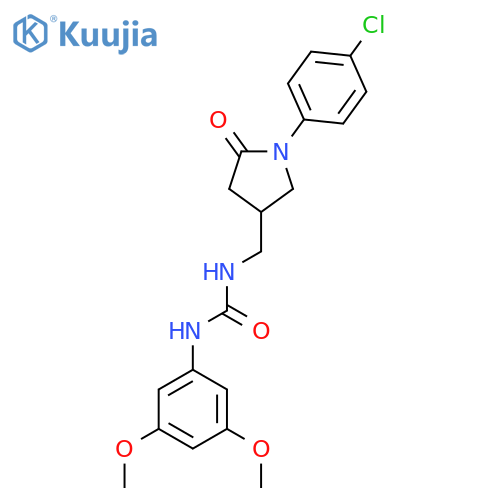 3-{1-(4-chlorophenyl)-5-oxopyrrolidin-3-ylmethyl}-1-(3,5-dimethoxyphenyl)urea structure