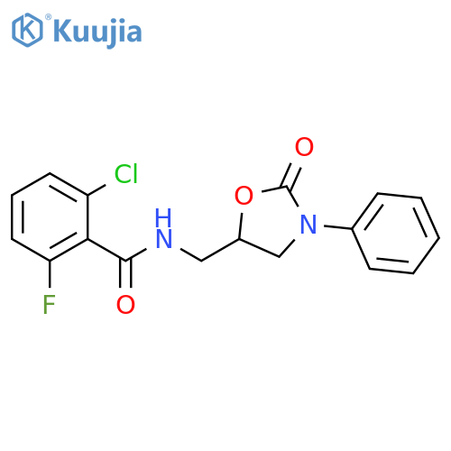 2-chloro-6-fluoro-N-(2-oxo-3-phenyl-1,3-oxazolidin-5-yl)methylbenzamide structure