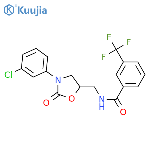 N-{3-(3-chlorophenyl)-2-oxo-1,3-oxazolidin-5-ylmethyl}-3-(trifluoromethyl)benzamide structure