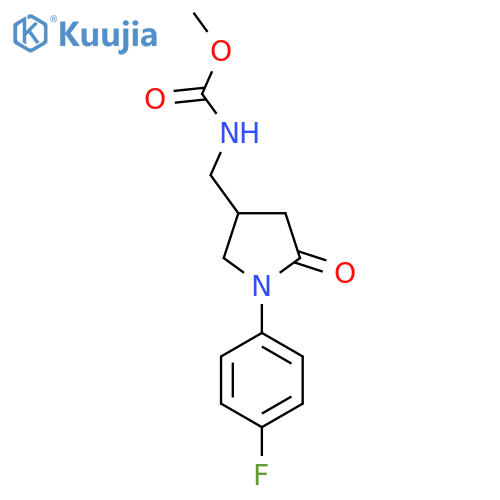 methyl N-{1-(4-fluorophenyl)-5-oxopyrrolidin-3-ylmethyl}carbamate structure
