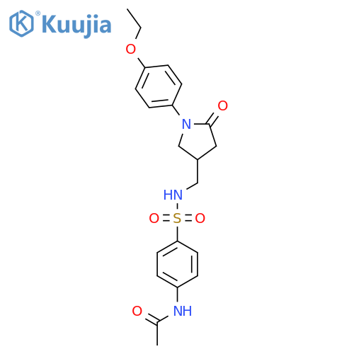 N-4-({1-(4-ethoxyphenyl)-5-oxopyrrolidin-3-ylmethyl}sulfamoyl)phenylacetamide structure