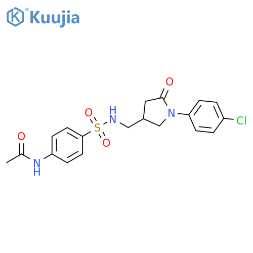 N-4-({1-(4-chlorophenyl)-5-oxopyrrolidin-3-ylmethyl}sulfamoyl)phenylacetamide structure