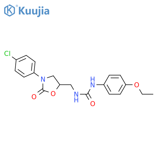 3-{3-(4-chlorophenyl)-2-oxo-1,3-oxazolidin-5-ylmethyl}-1-(4-ethoxyphenyl)urea structure