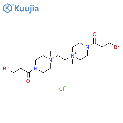 Piperazinium, 1,1'-(1,2-ethanediyl)bis[4-(3-bromo-1-oxopropyl)-1-methyl-, dichloride (9CI) structure