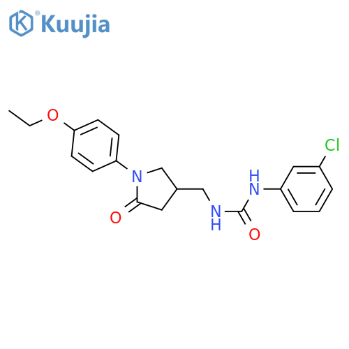 1-(3-chlorophenyl)-3-{1-(4-ethoxyphenyl)-5-oxopyrrolidin-3-ylmethyl}urea structure