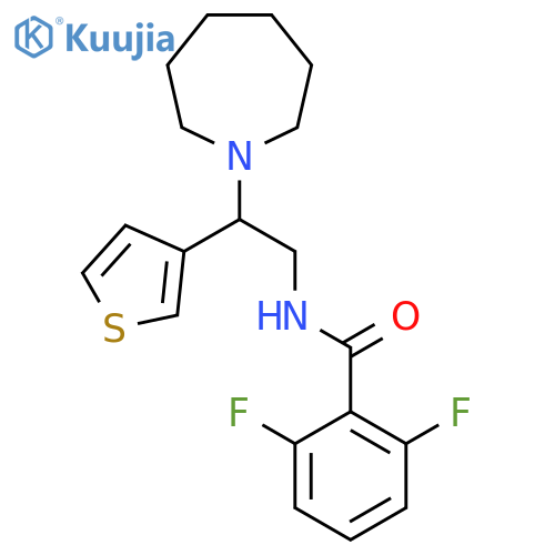 N-2-(azepan-1-yl)-2-(thiophen-3-yl)ethyl-2,6-difluorobenzamide structure