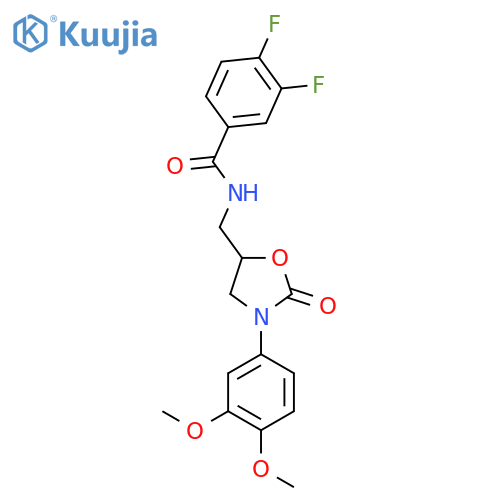 N-{3-(3,4-dimethoxyphenyl)-2-oxo-1,3-oxazolidin-5-ylmethyl}-3,4-difluorobenzamide structure