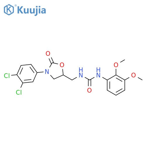 3-{3-(3,4-dichlorophenyl)-2-oxo-1,3-oxazolidin-5-ylmethyl}-1-(2,3-dimethoxyphenyl)urea structure