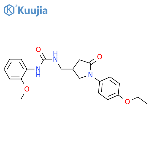 3-{1-(4-ethoxyphenyl)-5-oxopyrrolidin-3-ylmethyl}-1-(2-methoxyphenyl)urea structure