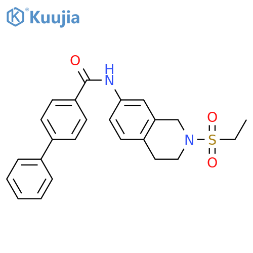 N-2-(ethanesulfonyl)-1,2,3,4-tetrahydroisoquinolin-7-yl-1,1'-biphenyl-4-carboxamide structure