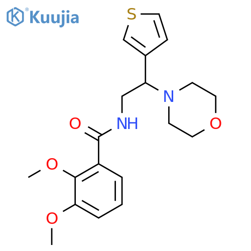 2,3-dimethoxy-N-2-(morpholin-4-yl)-2-(thiophen-3-yl)ethylbenzamide structure