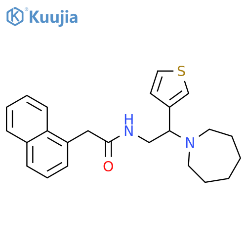 N-2-(azepan-1-yl)-2-(thiophen-3-yl)ethyl-2-(naphthalen-1-yl)acetamide structure
