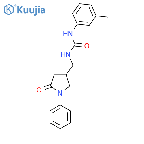 1-(3-methylphenyl)-3-{1-(4-methylphenyl)-5-oxopyrrolidin-3-ylmethyl}urea structure