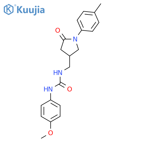 1-(4-methoxyphenyl)-3-{1-(4-methylphenyl)-5-oxopyrrolidin-3-ylmethyl}urea structure