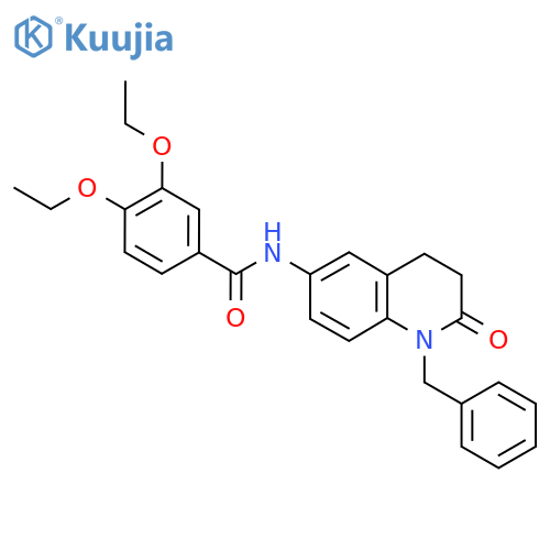 N-(1-benzyl-2-oxo-1,2,3,4-tetrahydroquinolin-6-yl)-3,4-diethoxybenzamide structure