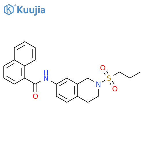 N-2-(propane-1-sulfonyl)-1,2,3,4-tetrahydroisoquinolin-7-ylnaphthalene-1-carboxamide structure