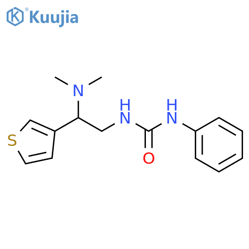 3-2-(dimethylamino)-2-(thiophen-3-yl)ethyl-1-phenylurea structure
