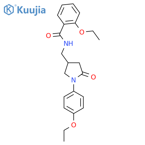 2-ethoxy-N-{1-(4-ethoxyphenyl)-5-oxopyrrolidin-3-ylmethyl}benzamide structure