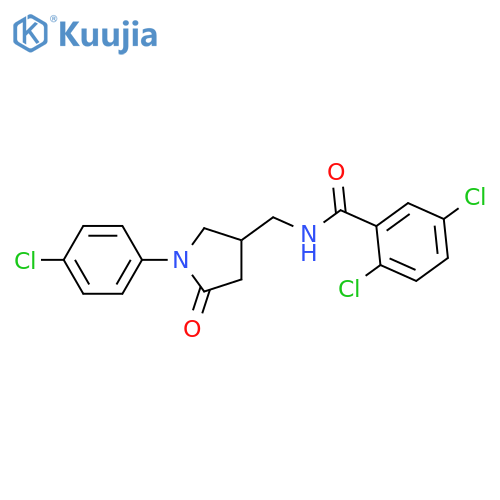 2,5-dichloro-N-{1-(4-chlorophenyl)-5-oxopyrrolidin-3-ylmethyl}benzamide structure