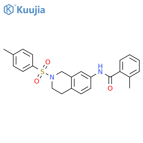 2-methyl-N-2-(4-methylbenzenesulfonyl)-1,2,3,4-tetrahydroisoquinolin-7-ylbenzamide structure