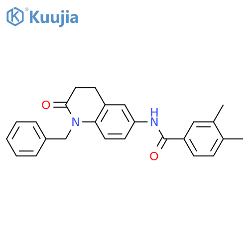 N-(1-benzyl-2-oxo-1,2,3,4-tetrahydroquinolin-6-yl)-3,4-dimethylbenzamide structure