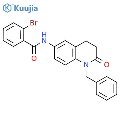 N-(1-benzyl-2-oxo-1,2,3,4-tetrahydroquinolin-6-yl)-2-bromobenzamide structure