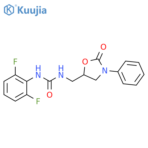 1-(2,6-difluorophenyl)-3-(2-oxo-3-phenyl-1,3-oxazolidin-5-yl)methylurea structure