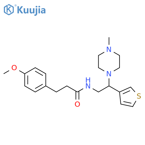 3-(4-methoxyphenyl)-N-2-(4-methylpiperazin-1-yl)-2-(thiophen-3-yl)ethylpropanamide structure