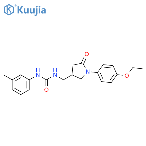 3-{1-(4-ethoxyphenyl)-5-oxopyrrolidin-3-ylmethyl}-1-(3-methylphenyl)urea structure