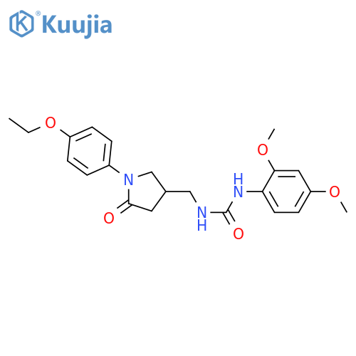1-(2,4-dimethoxyphenyl)-3-{1-(4-ethoxyphenyl)-5-oxopyrrolidin-3-ylmethyl}urea structure