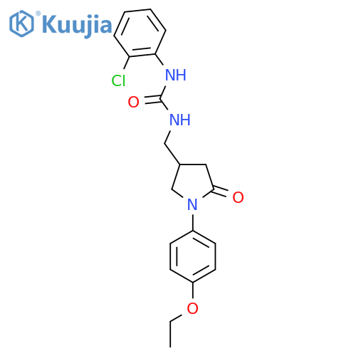1-(2-chlorophenyl)-3-{1-(4-ethoxyphenyl)-5-oxopyrrolidin-3-ylmethyl}urea structure