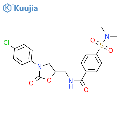 N-{3-(4-chlorophenyl)-2-oxo-1,3-oxazolidin-5-ylmethyl}-4-(dimethylsulfamoyl)benzamide structure