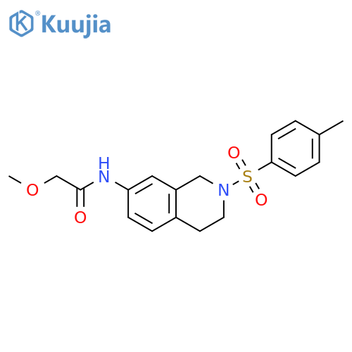 2-methoxy-N-2-(4-methylbenzenesulfonyl)-1,2,3,4-tetrahydroisoquinolin-7-ylacetamide structure