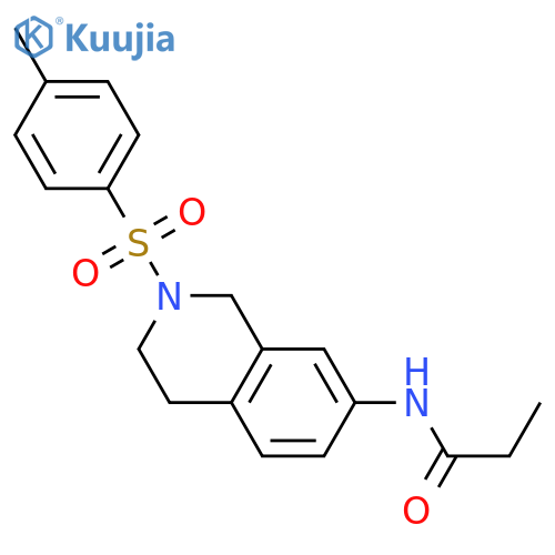 N-2-(4-methylbenzenesulfonyl)-1,2,3,4-tetrahydroisoquinolin-7-ylpropanamide structure