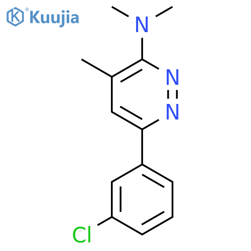 3-Pyridazinamine, 6-(3-chlorophenyl)-N,N,4-trimethyl- structure