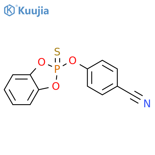 Benzonitrile, 4-[(2-sulfido-1,3,2-benzodioxaphosphol-2-yl)oxy]- structure