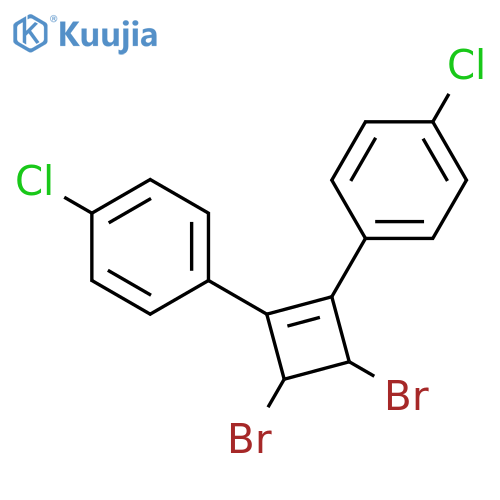 Benzene, 1,1'-(3,4-dibromo-1-cyclobutene-1,2-diyl)bis[4-chloro- structure