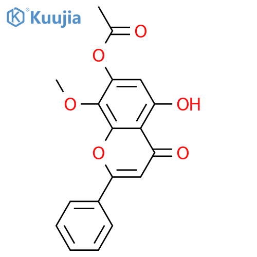 5-Hydroxy-7-acetoxy-8-methoxyflavone structure