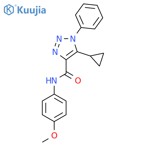 5-cyclopropyl-N-(4-methoxyphenyl)-1-phenyl-1H-1,2,3-triazole-4-carboxamide structure