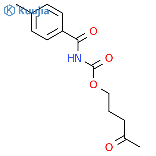 Carbamic acid, (4-methylbenzoyl)-, 4-oxopentyl ester structure