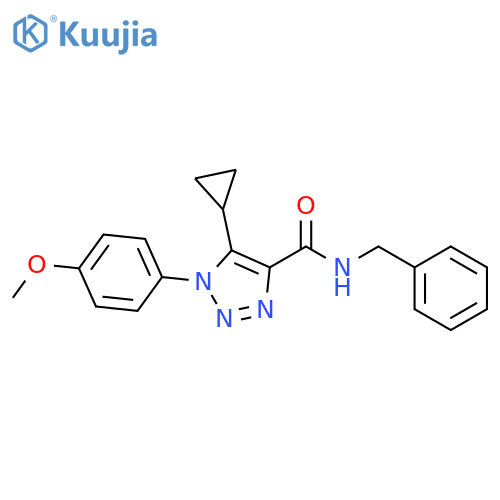 N-benzyl-5-cyclopropyl-1-(4-methoxyphenyl)-1H-1,2,3-triazole-4-carboxamide structure