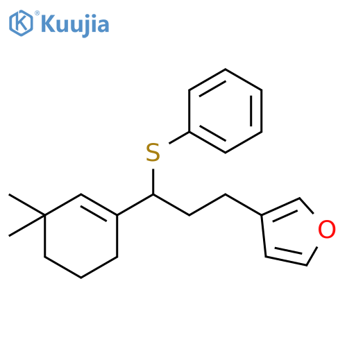 Furan, 3-[3-(3,3-dimethyl-1-cyclohexen-1-yl)-3-(phenylthio)propyl]- structure
