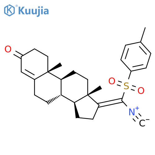 Androst-4-en-3-one, 17-[isocyano[(4-methylphenyl)sulfonyl]methylene]- structure
