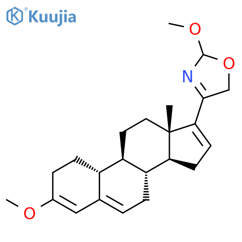 Oxazole, 2,5-dihydro-2-methoxy-4-(3-methoxyestra-3,5,16-trien-17-yl)- structure