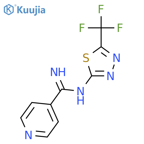 4-Pyridinecarboximidamide, N-[5-(trifluoromethyl)-1,3,4-thiadiazol-2-yl]- structure