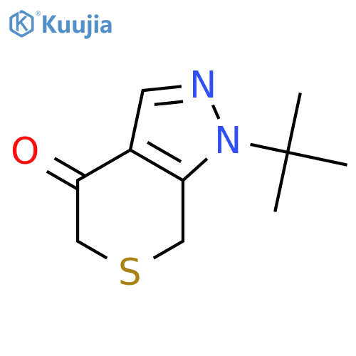 Thiopyrano[3,4-c]pyrazol-4(5H)-one, 1-(1,1-dimethylethyl)-1,7-dihydro- structure