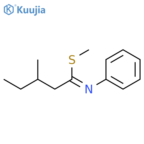 Pentanimidothioic acid, 3-methyl-N-phenyl-, methyl ester, (Z)- structure
