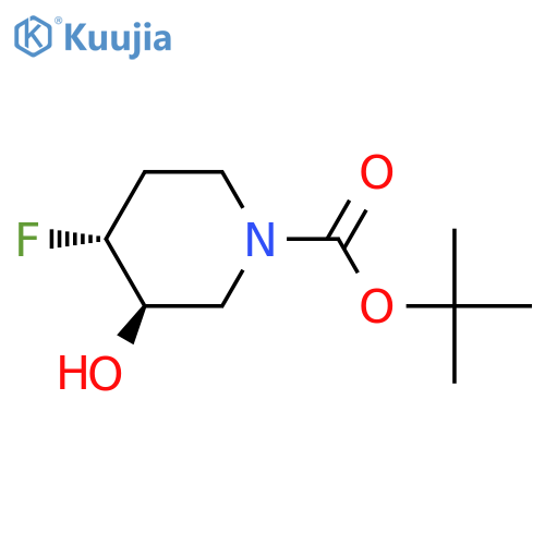 tert-butyl trans-4-fluoro-3-hydroxy-piperidine-1-carboxylate structure